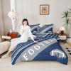Erosebridal Kids Football Game Comforter Set for Boys Bedroom, Football Themed Bedding Sports Blue and White Decor, 1 Comforter 2 Pillowcases view 2