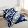 Erosebridal Kids Football Game Comforter Set for Boys Bedroom, Football Themed Bedding Sports Blue and White Decor, 1 Comforter 2 Pillowcases view 4