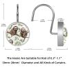 FVQL 12PCS Shower Curtain Hooks Rings for Bathroom Decorative, Animal Sloth Cartoon view 2