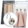 FVQL 12PCS Shower Curtain Hooks Rings for Bathroom Decorative, Animal Sloth Cartoon view 4