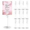 CHGCRAFT 12PCS Music Note Table Number Holders Place Card Holder Photo Holders for Tables Cards Stand Name Menu Clips Table Sign Holders for Wedding Anniversary Birthday, Silver view 1