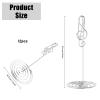 CHGCRAFT 12PCS Music Note Table Number Holders Place Card Holder Photo Holders for Tables Cards Stand Name Menu Clips Table Sign Holders for Wedding Anniversary Birthday, Silver view 2
