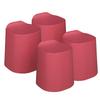 Regency DOTT Plastic Stackable Stools (Set of 4)- Red Raspberry view 1