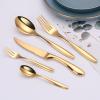 60 piece silverware set for 12, Premium Food 304 Grade Stainless Steel Flatware Sets, Mirror Polished Cutlery Set Includes Spoons Forks Knives, Dishwasher Safe, Gift for wife mother view 3