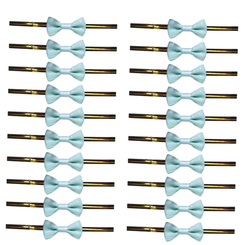 Beaupretty 100pcs Sky Bow Steel Wire Ribbon for Candy Bag Sealing Versatile Baking Package for Desserts Gifts and Crafts