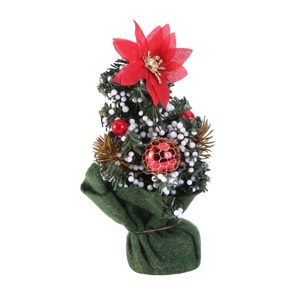 Mini Christmas Tree Xmas Tabletop Decor with Flexible Hinged PVC Branches