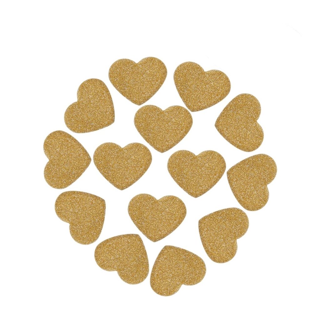Alipis 200pcs Golden Glitter Hearts Confetti Scatters for Weddings Parties and Events Table Decorations for Valentine Day Showers Birthdays and More
