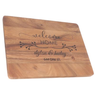 COLLBATH End Grain Cutting Board Walnut Wood Decorative Cutting Board Carved Pattern Kitchen Supply