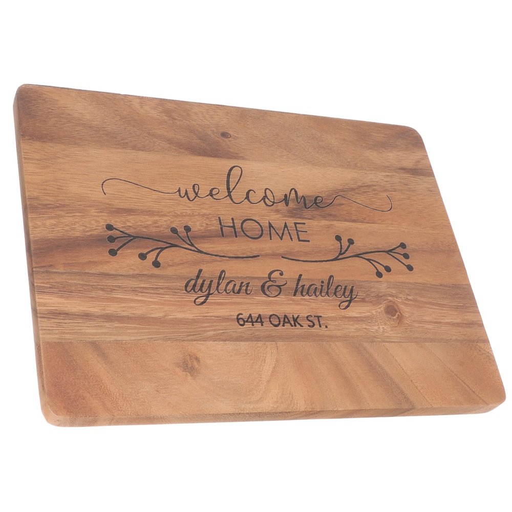 COLLBATH End Grain Cutting Board Walnut Wood Decorative Cutting Board Carved Pattern Kitchen Supply
