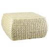 WHAMVOX Woven Home Stool 30x30x15cm Cattail Grass Wood view 1