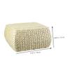 WHAMVOX Woven Home Stool 30x30x15cm Cattail Grass Wood view 4