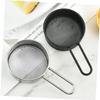 ABOOFAN 2pcs Stainless Steel Flour Sifter Mesh Handheld Baking Tool for Sifting Flour Sugar and Matcha Powder Easy to Clean Kitchen Black view 4