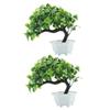 STOBAZA 2pcs Artificial Pine Tree Decor Fake Bonsai Plant Greenery Table Garland for Home Office view 1
