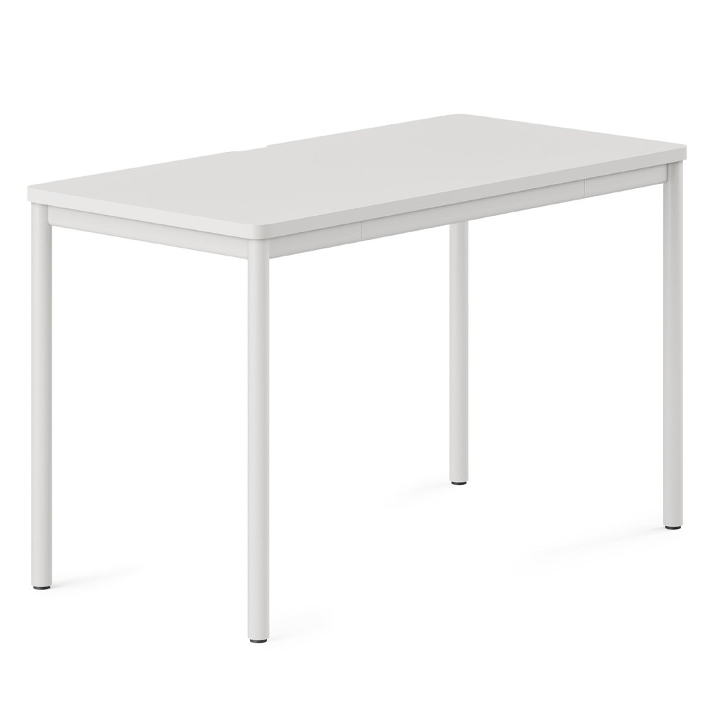 Branch Daily Desk - Functional at Home Office Desk with Effortless Assembly, Timeless Design, Rounded Corners, and Built-in Cable Notch - 36 W x 28.5 H x 24 D - White Work Table