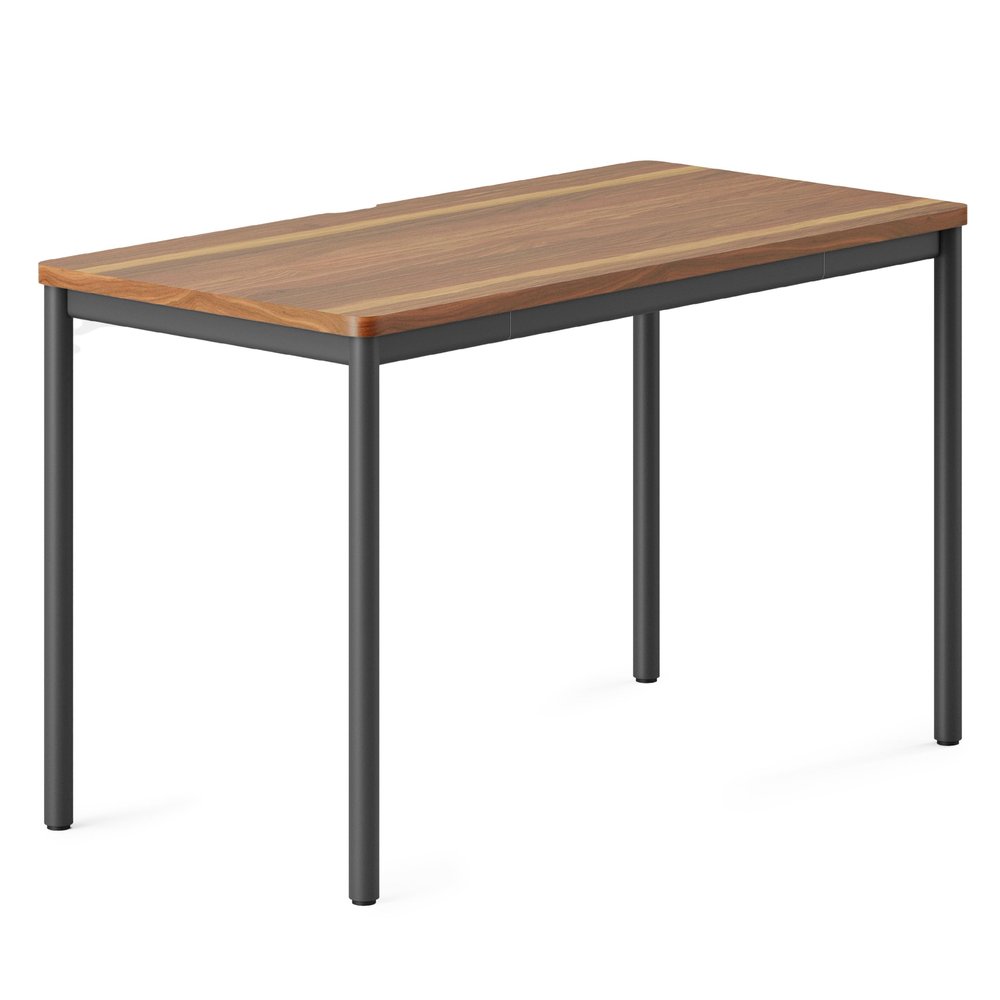 Branch Daily Desk - Functional at Home Office Desk with Effortless Assembly, Timeless Design, Rounded Corners, and Built-in Cable Notch - 36 W x 28.5 H x 24 D - Walnut Work Table