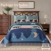 Virah Bella 3 Piece King Lodge Quilt Bedding Set - Rustic Country Reversible Comforter Set with Decorative Pillow Shams - Evening Stroll view 3