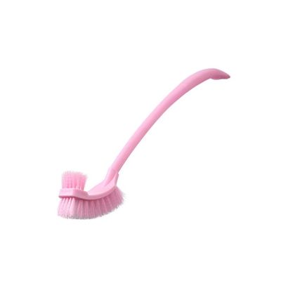 SUREK Soft Modern Toilet Brush Plastic Long Handle Floor Wall Hanging Dual-use Bath Cleaning Brush Toilet Bowl Brush Double-Sided Reusable, Pink