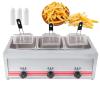 forplubossmmp Triplecylinder Kitchen Gas Fryer(30L) for Commercial, Stainless Steel Removable Oil Deep Fryer Basket Freestanding Temperature Control Oil Fryer, Kitchen Outdoor Use view 1
