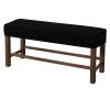 RYBDIZQ High Stretch Velvet Bench Covers, Removable Bench Cover for Piano Bench, Dining Room Bench Slipcover, Bench Seat Protector for Modern Living Room, Bedroom, Kitchen,Black,L, Large view 1