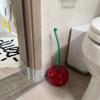 SUREK Soft Creative Toilet Brush Plastic Cute Toilet Bowl Brush and Holder kit Toilet Cleaning Brush for Bathroom deep Cleaning Reusable, Red view 3