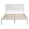 Brisca Full Size Platform Bed with Headboard,Bed Frame W/Wood Slat Support,No Box Spring Needed,for Bedroom,Apartment,Guest Room,White view 4