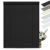 Sulugood Cordless Aluminum Mini Blinds for Windows 1" Room Darkening Metal Horizontal Window Blinds Venetian Light Adjust Window Shades for Home Office Living Room Door Black,28" W x 56" H view 1