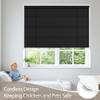 Sulugood Cordless Aluminum Mini Blinds for Windows 1" Room Darkening Metal Horizontal Window Blinds Venetian Light Adjust Window Shades for Home Office Living Room Door Black,28" W x 56" H view 4