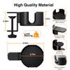 ONDAIUN Large Desk Cup Holder Clamp Anti-Spill Cup Holder for Your Desk or Table,Cup Holder Inner Diameter 9.5cmCapacity 5kg/11lb Compatible with Universal Cup, Bottles(Black) (Desk Cup Holder) view 2