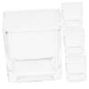 RORPOIR 4pcs Square Clear Glass Tealight Holders Elegant Candle Holders for Home Decor Weddings and Parties Smooth Polished Design for Beautiful Display view 1
