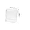 RORPOIR 4pcs Square Clear Glass Tealight Holders Elegant Candle Holders for Home Decor Weddings and Parties Smooth Polished Design for Beautiful Display view 4