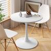 31.5 Inch White Small Round Dining Table,Modern White Faux Marble Dining Table for 2-4 Person,Modern Tulip Table,White Table for Kitchen,Dining Room view 1