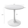 31.5 Inch White Small Round Dining Table,Modern White Faux Marble Dining Table for 2-4 Person,Modern Tulip Table,White Table for Kitchen,Dining Room view 2