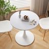 31.5 Inch White Small Round Dining Table,Modern White Faux Marble Dining Table for 2-4 Person,Modern Tulip Table,White Table for Kitchen,Dining Room view 4