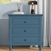 XD Designs Solid Wood Side End Table, 2-Drawer Night Stand with Storage Shelf, Bedside Nightstand, Accent Table for Bedroom Hallway Living Room (Blue, 17 in x 28 in x 28 in) view 1