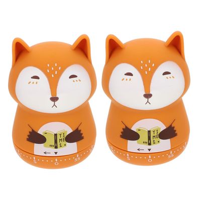 ABOOFAN 2pcs Cartoon Animal Shape Mechanical Countdown Timer for Cooking Easy to Use No Batteries Required Cute Kitchen Timer for for Adults