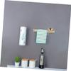 Ciieeo Creative Gold Paper Towel Rack Clothes Hooks Versatile Bathroom Shelf for Towel Storage and Organization Simple Design Smooth Edges for Home Use view 2