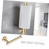 Ciieeo Creative Gold Paper Towel Rack Clothes Hooks Versatile Bathroom Shelf for Towel Storage and Organization Simple Design Smooth Edges for Home Use view 4
