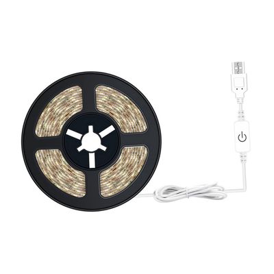jojofuny 5m Led Strip Light Dimmable USB Touch Control Flexible Rope Light for Home Decoration for Cabinets Bedrooms and Parties Warm