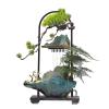 LINKIO Decorative Indoor Fountain Modern Simple Tabletop Fountain, Ceramic Flowing Water Ornaments, Tablescape, Home Living Room, Entrance Hall Tabletop Fountain Rockery Fountain Home view 1