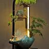 LINKIO Decorative Indoor Fountain Modern Simple Tabletop Fountain, Ceramic Flowing Water Ornaments, Tablescape, Home Living Room, Entrance Hall Tabletop Fountain Rockery Fountain Home view 4