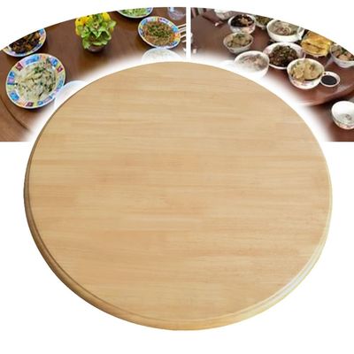 FUREMA 30" Large Lazy Susan Turntable Wooden Rotating Tray Serving Plate Dining Table Centerpieces Round Turntable, Smooth Silent, 360 Degree (Color : Wood, Size : 90cm/36)