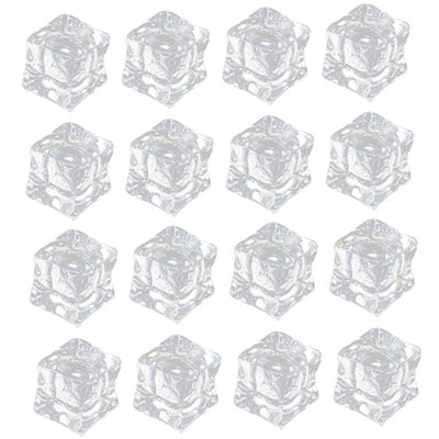 STOBAZA 50pcs Acrylic Fake Ice Cubes Realistic Ice Cube Vase Filler for DIY Projects