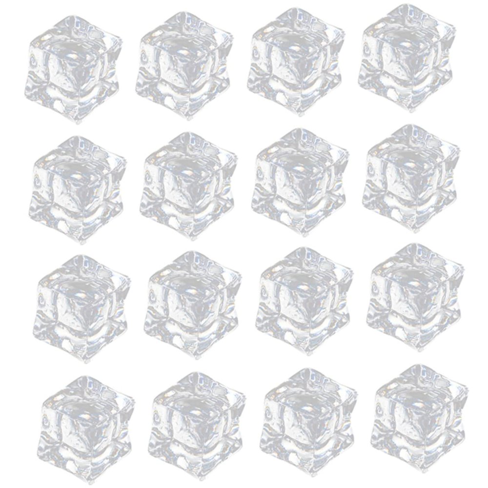 STOBAZA 50pcs Acrylic Fake Ice Cubes Realistic Ice Cube Vase Filler for DIY Projects