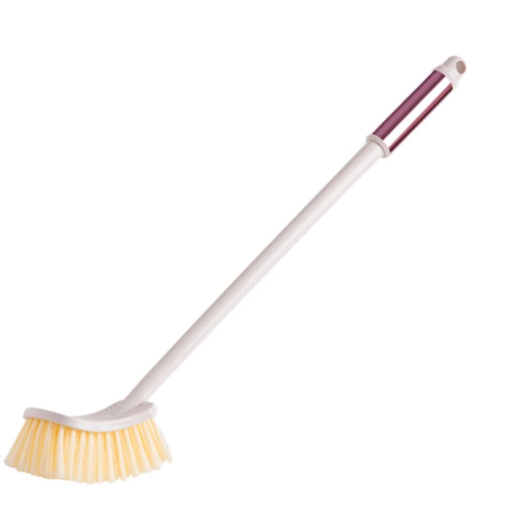 Soft Plastic Toilet Brush White Toilet Bowl Brush Wall Mounted Floor Stand Toilet Cleaner Brush Compact Size Bathroom Set Reusable