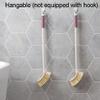 Soft Plastic Toilet Brush White Toilet Bowl Brush Wall Mounted Floor Stand Toilet Cleaner Brush Compact Size Bathroom Set Reusable view 4