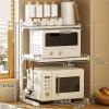 FEELIN Fruit Basket for Kitchen Adjustable Height Microwave Oven Storage Rack, Oven Rack, Kitchen Seasoning Storage Rack, Iron Art Baking Paint Storage RackKitchen Storage Rack Kitchen Gadgets view 2
