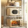 FEELIN Fruit Basket for Kitchen Adjustable Height Microwave Oven Storage Rack, Oven Rack, Kitchen Seasoning Storage Rack, Iron Art Baking Paint Storage RackKitchen Storage Rack Kitchen Gadgets view 4