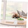 Yardenfun 1pc Smooth Ceramic Flower Pot Modern Minimalist White Vase for Desktop Flower Arrangement Home Decor Accent for Living Room Office Wedding Centerpieces view 4
