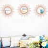 3 Pack Metal Mirrors for Wall Sunburst Wall Mirrors Home Dcor Decorative Hanging Wall Art for Living Room Bedroom Entryway (Rose Gold, Sunburst) view 2