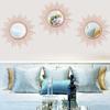 3 Pack Metal Mirrors for Wall Sunburst Wall Mirrors Home Dcor Decorative Hanging Wall Art for Living Room Bedroom Entryway (Rose Gold, Sunburst) view 4
